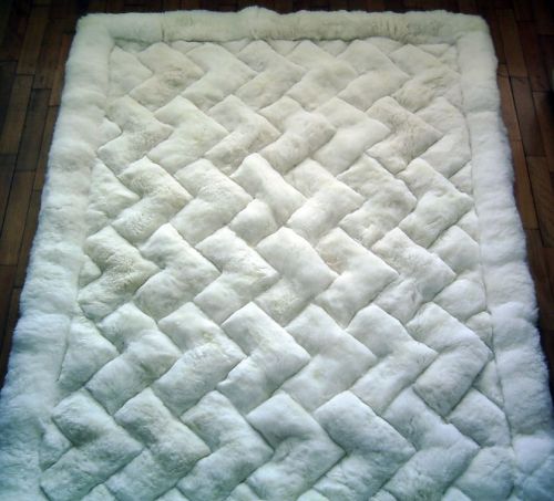 Baby Alpaca Fur Rug White. AR0118